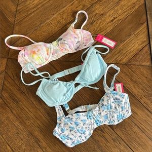 3 piece size small Bikini tops